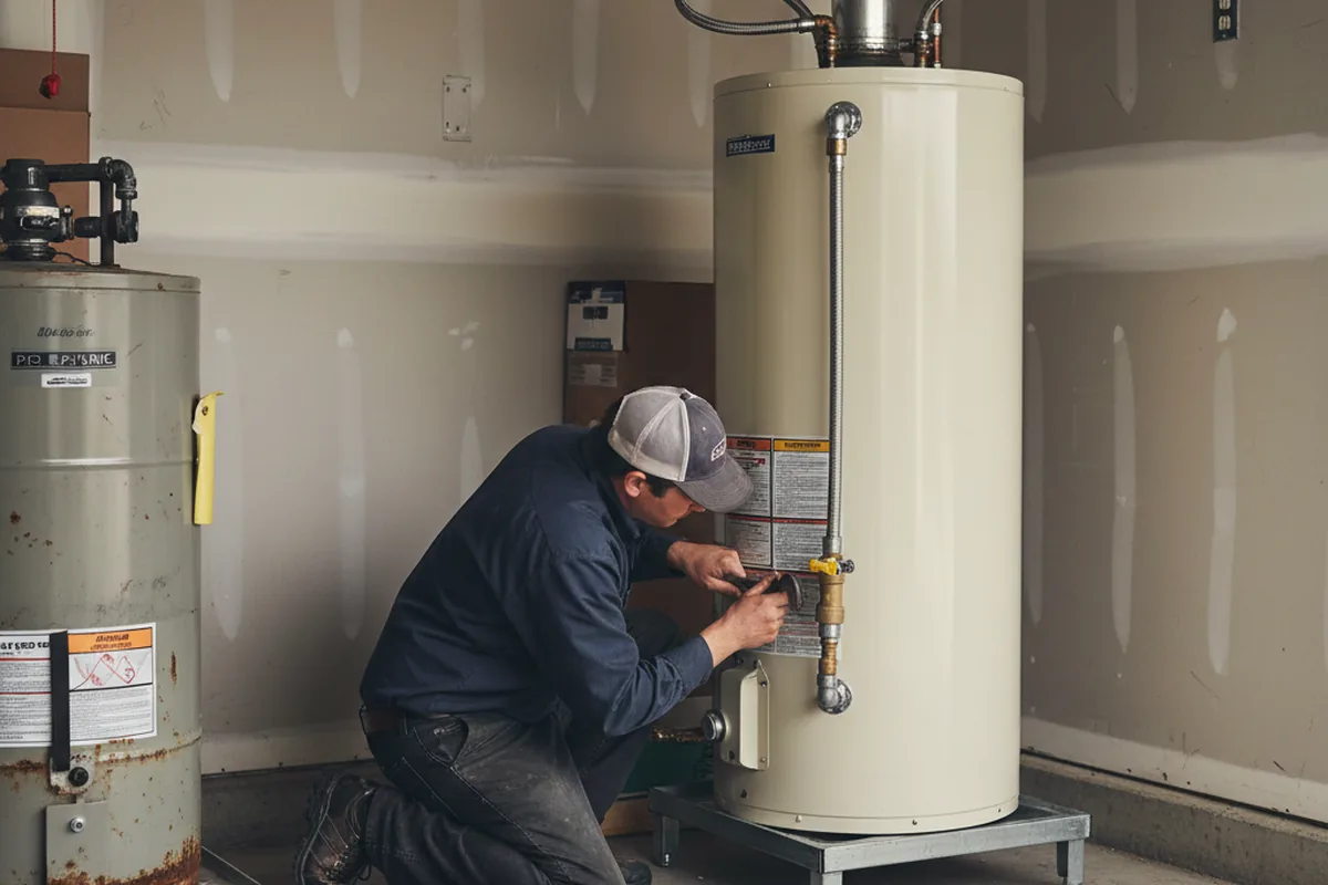 Water heater and shutoff valve replacement in Coopersburg